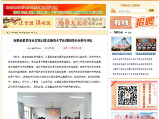 【中国高校之窗】安徽省教育厅专家组对九州·体育(中国)官方网站体育教育专业进行评估